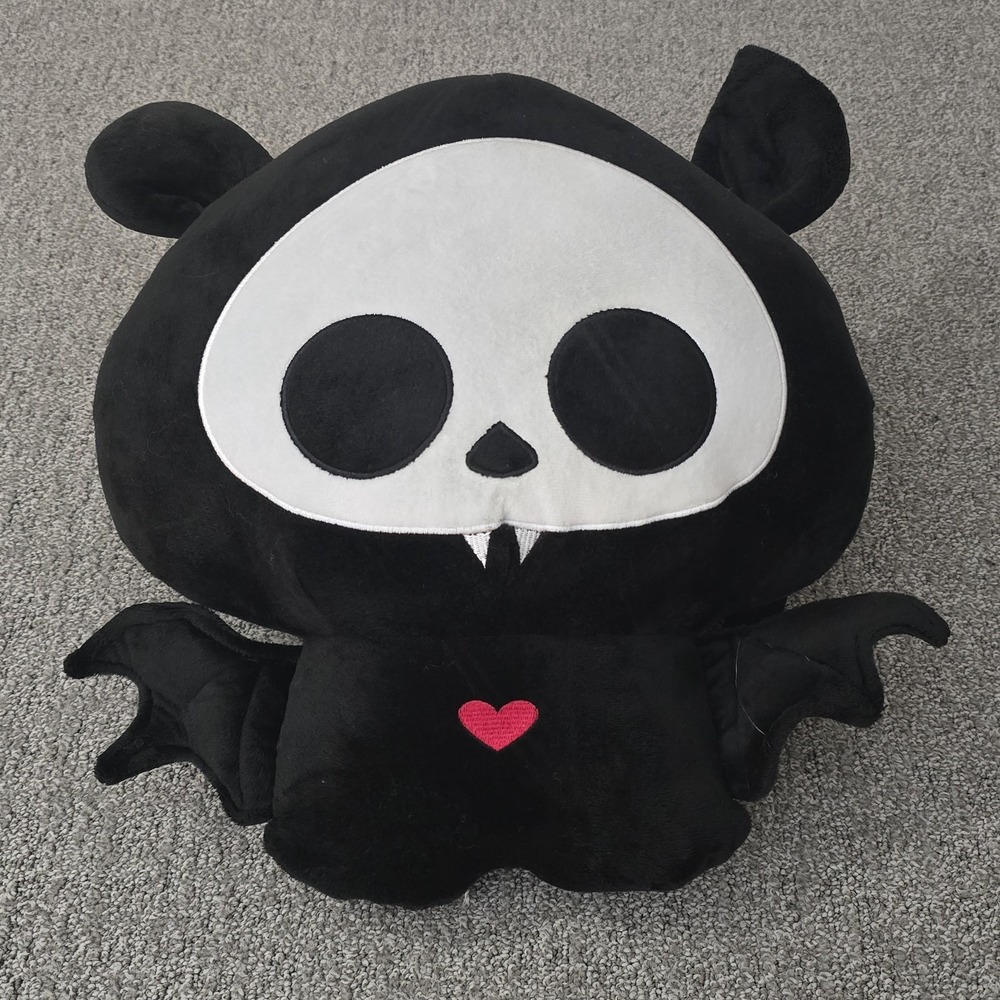 Skelanimals Diego Bat Plush Backpack Black Goth Emo Hot Topic Large‎